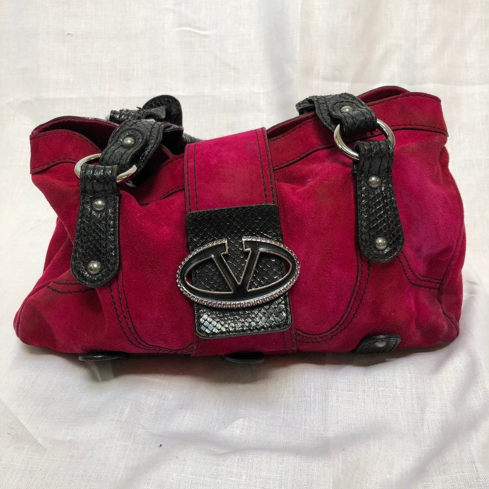 Hot Pink Suede Valentino Authentic Bag